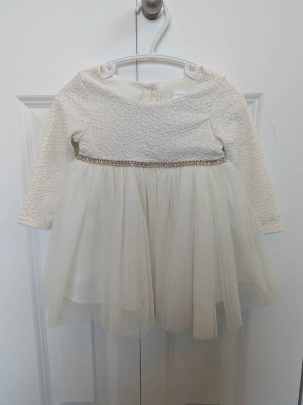 Sweet Heart Rose Toddler Girl Dress (12 months) - baptism / wedding / holiday
